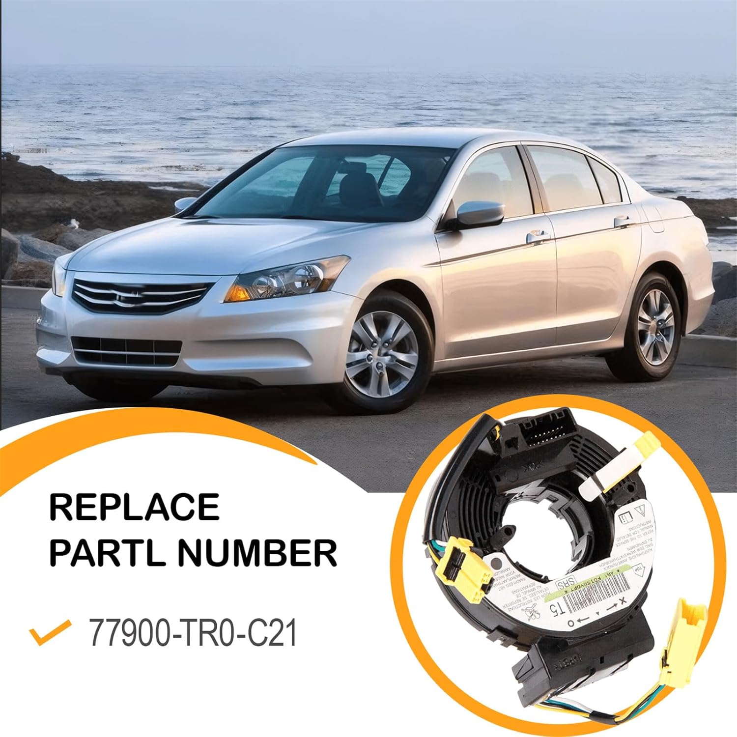 Replacement Wiring Harnesses Clcok-Spring for Honda FIT/Pilot 2009 2010 2011 2012 2013 2014, Odyssey/Insight/CRZ 2011 2012 2013 2014 2015, CR-V 2017-18, for Acura TL/TSX/ZDX 2009-2014