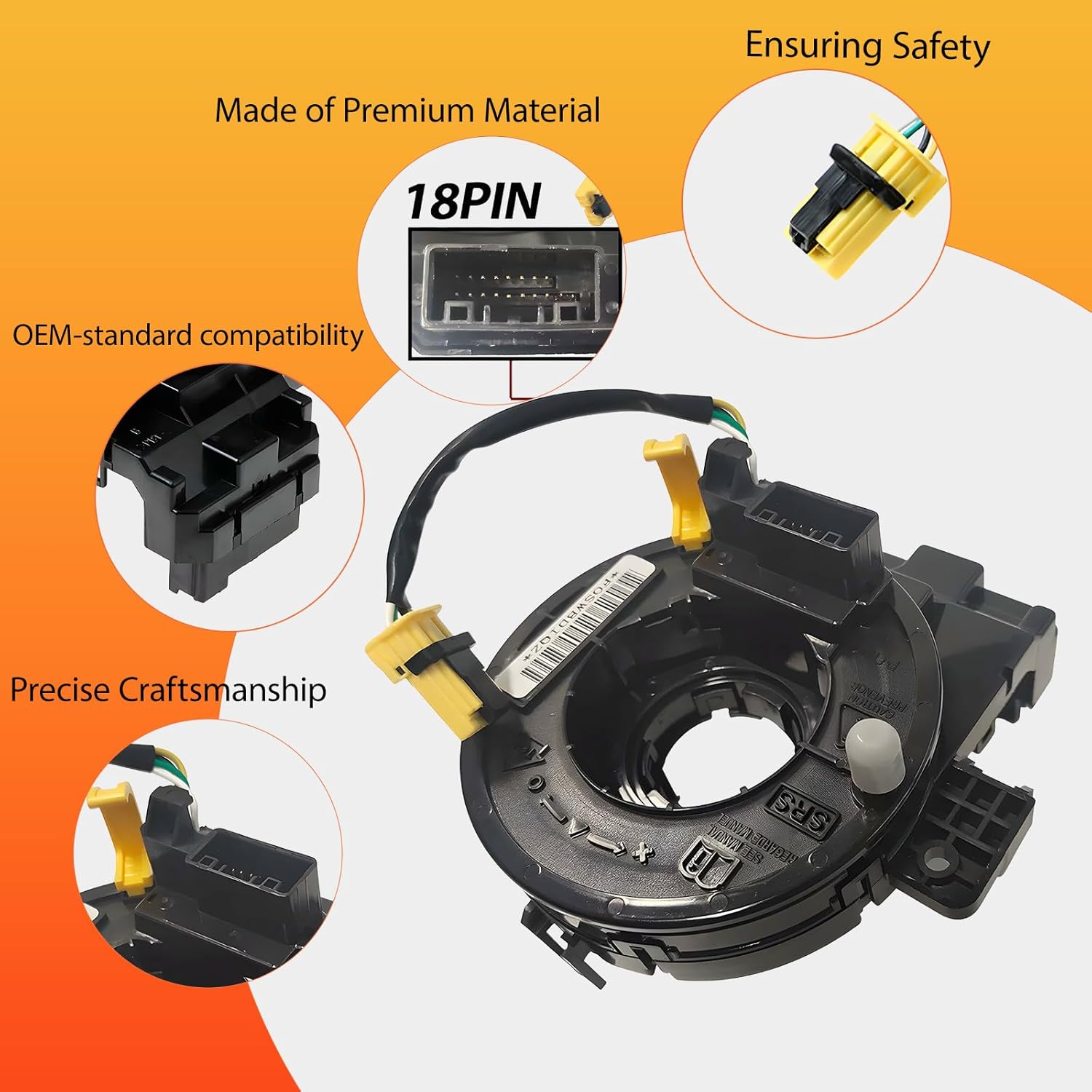 Replacement Wiring Harnesses Clcok-Spring for Honda Civic/CR-V 2012 2013 2014 2015 Part