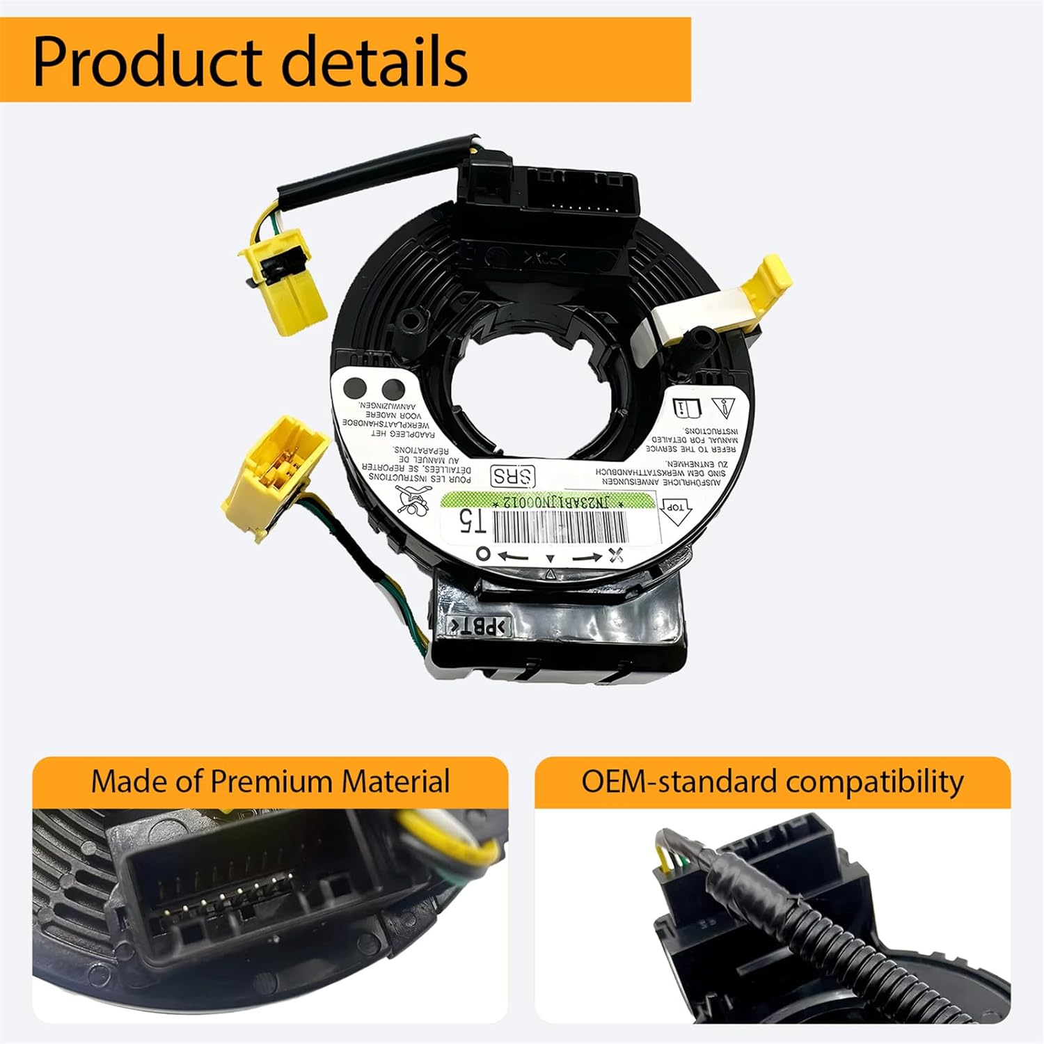 Replacement Wiring Harnesses Clcok-Spring for Honda FIT/Pilot 2009 2010 2011 2012 2013 2014, Odyssey/Insight/CRZ 2011 2012 2013 2014 2015, CR-V 2017-18, for Acura TL/TSX/ZDX 2009-2014