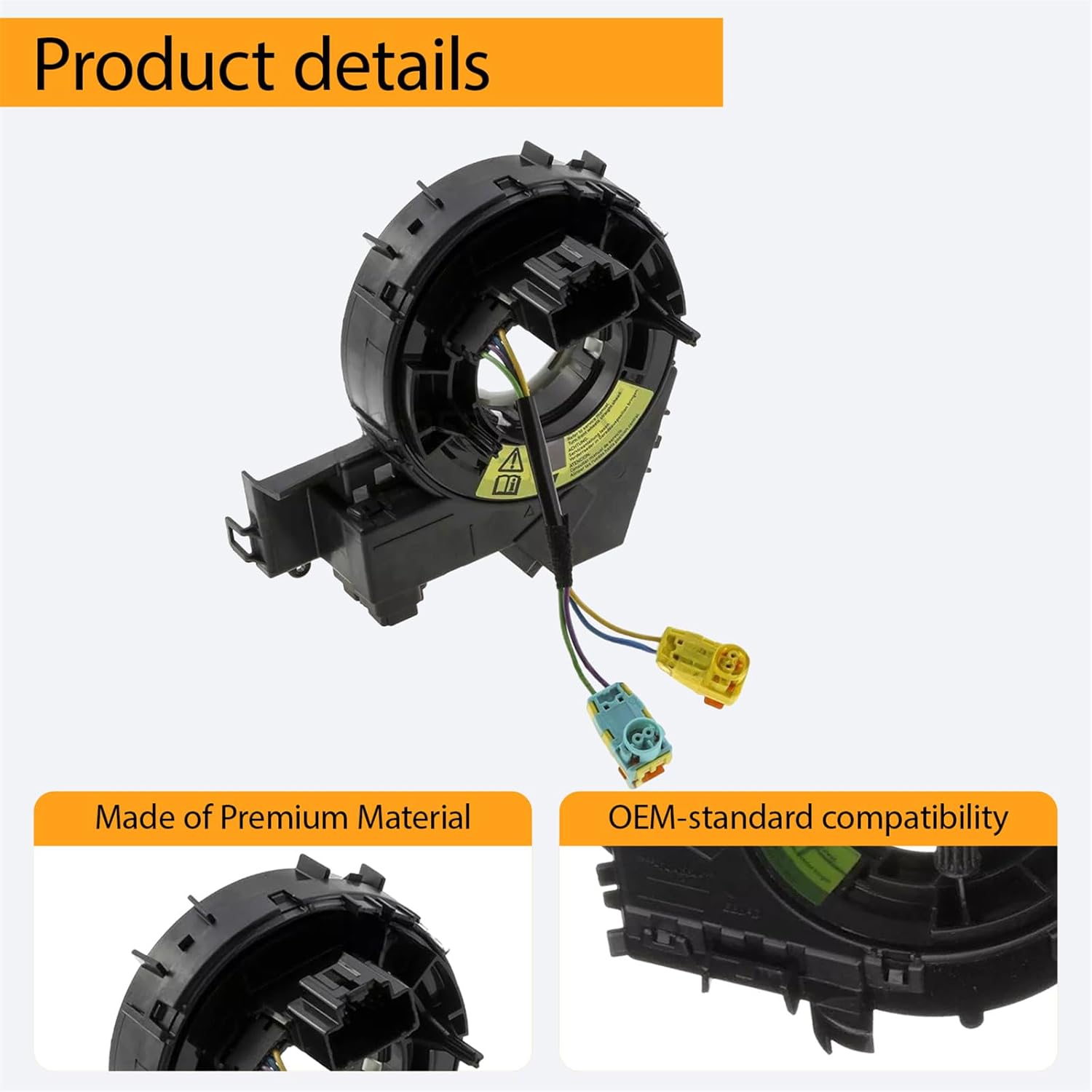 Replacement Wiring Harnesses Clcok-Spring for Ford Escape 2012 2013 2014 2015 2016, Fits Ford Focus 2012 2013 2014, C-MAX/Transit Connect 2013 2014 2015 2016 2017 2018 Part# CV6Z-14A66A-A