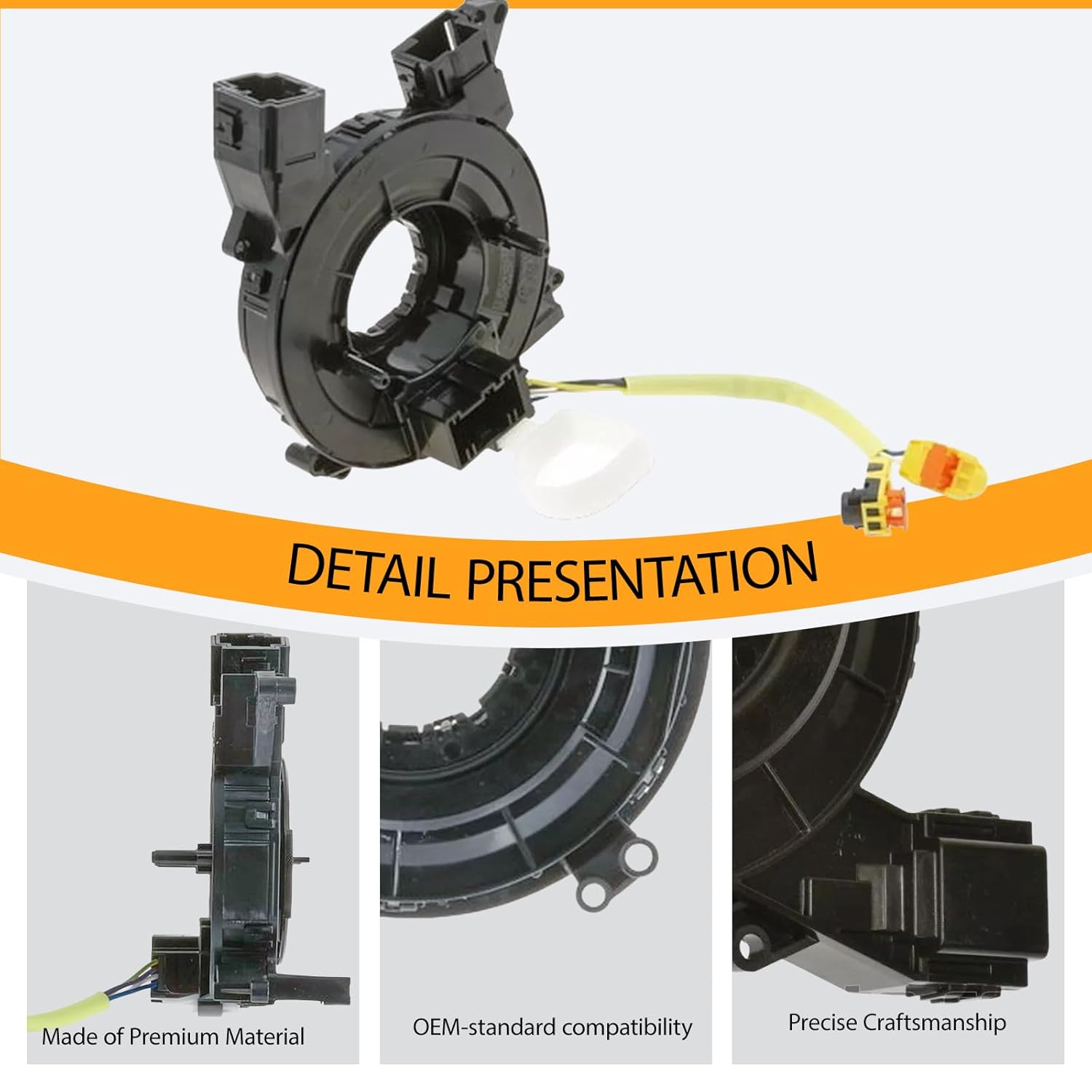 Replacement Wiring Harnesses Clcok-Spring for Ford Edge 2015 2016 2017 2018 2019 2020 2021 2022 2023 2024, fits Ford Fusion 2013-2020, Mustang 2015-2023 Part# DG9Z-14A664-A