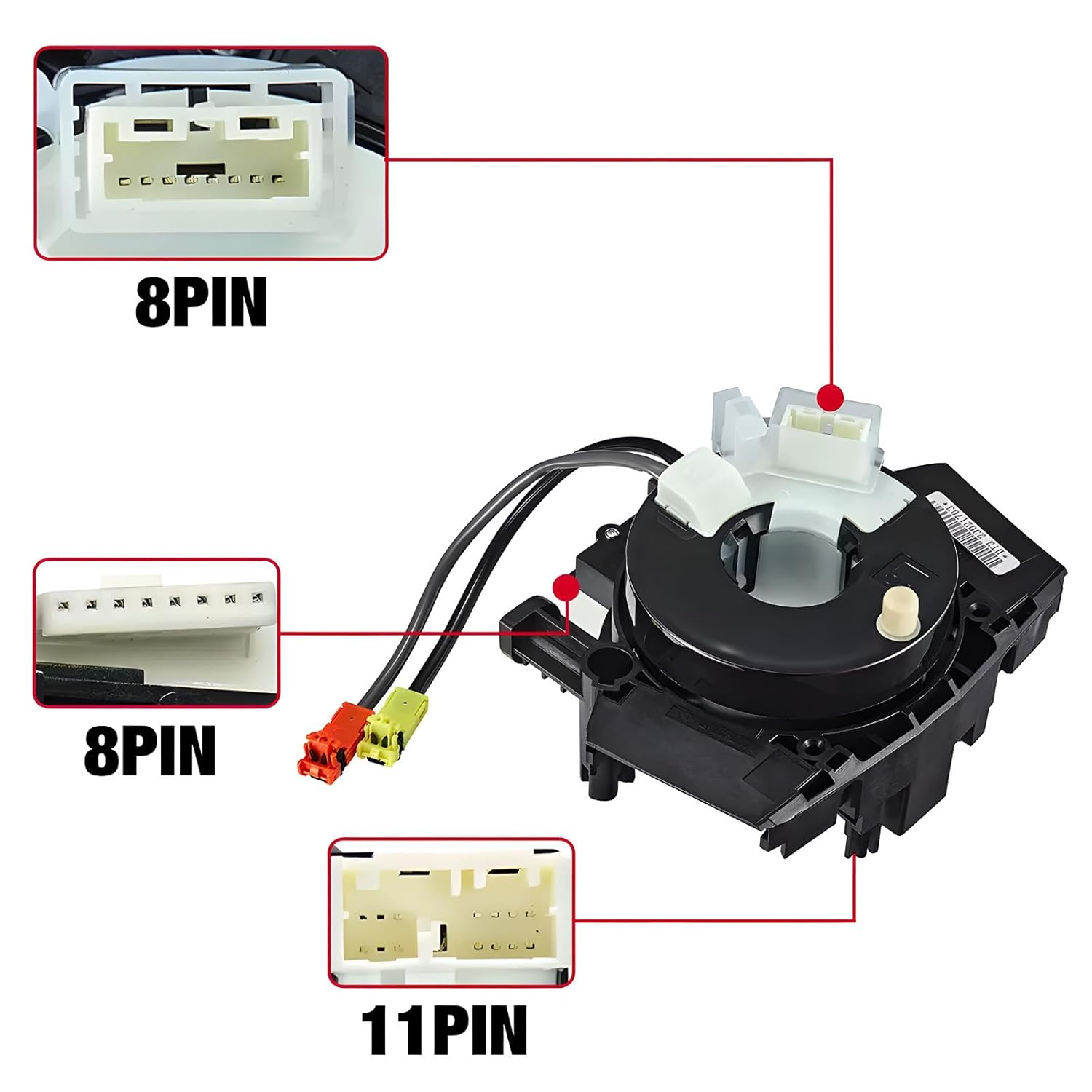 Replacement Wire Clcok-Spring Fits Nissan Rogue 2007-2015, Nissan Versa/Sentra 2007-2012, Nissan Titan 2004-2015, Murano 2003-2007, Maxima/Quest/350Z 2004-2009 Part# B5567-CB66A 25567-5X00A