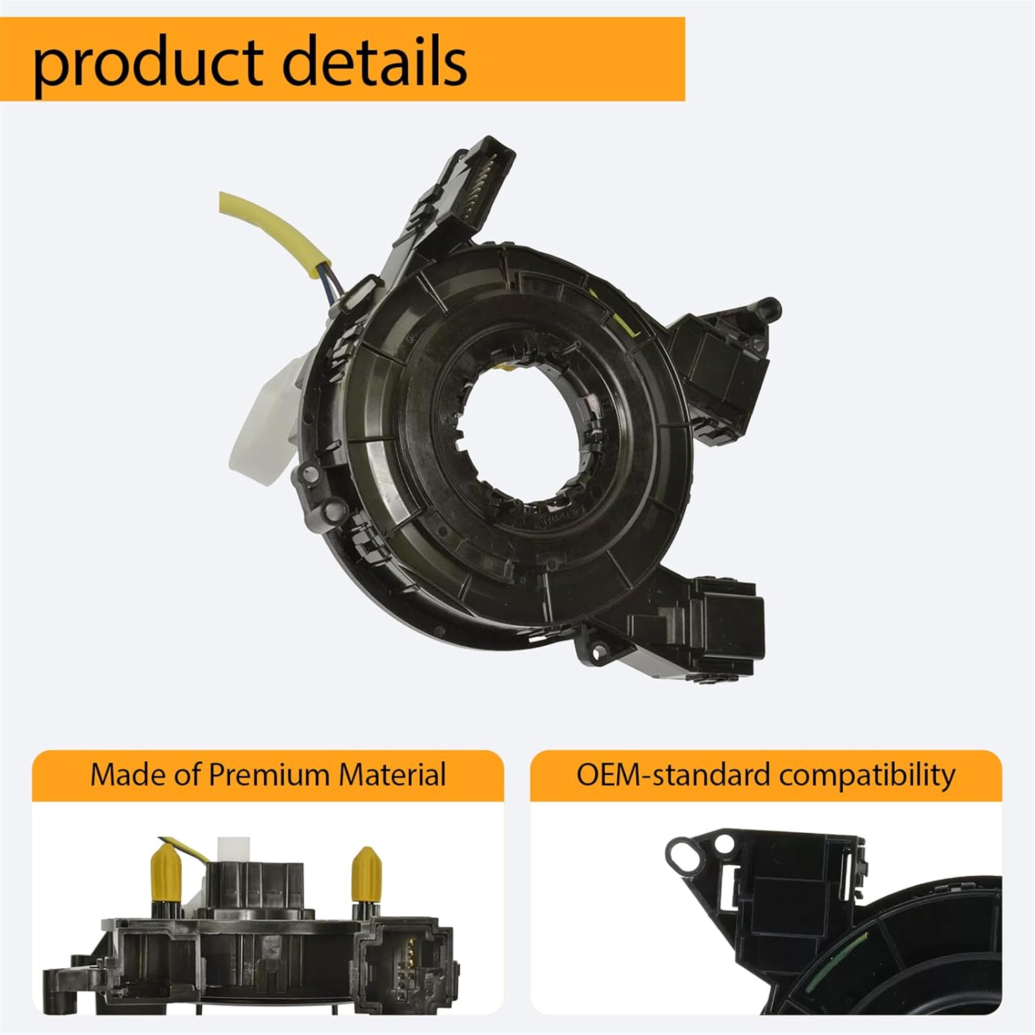 Replacement Wiring Harnesses Clcok-Spring for Ford Edge 2015 2016 2017 2018 2019 2020 2021 2022 2023 2024, fits Ford Fusion 2013-2020, Mustang 2015-2023 Part# DG9Z-14A664-A