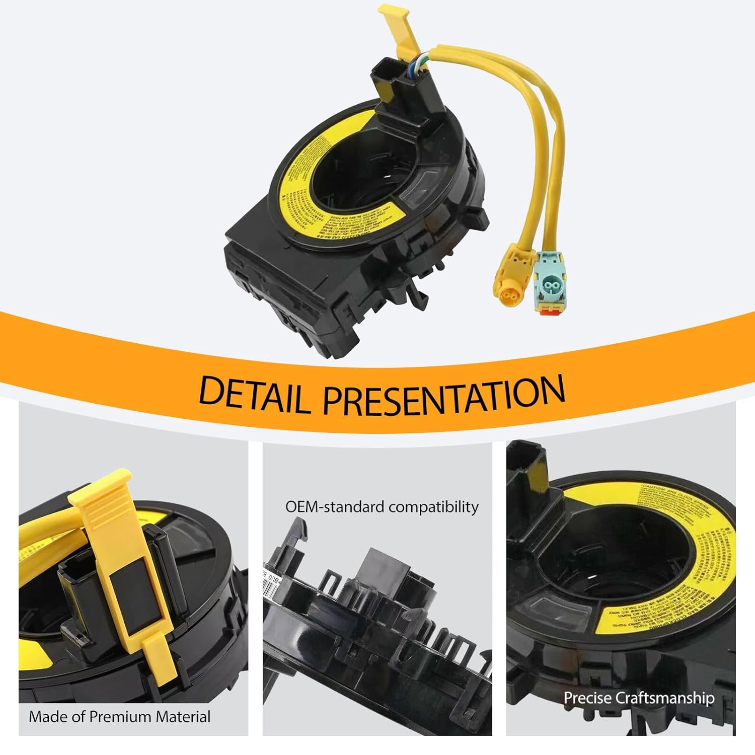 Replacement Wiring Harnesses Clcok-Spring for Hyundai Santa Fe 2013 2014 2015 2016 2017 2018 Part# 93490-4Z120