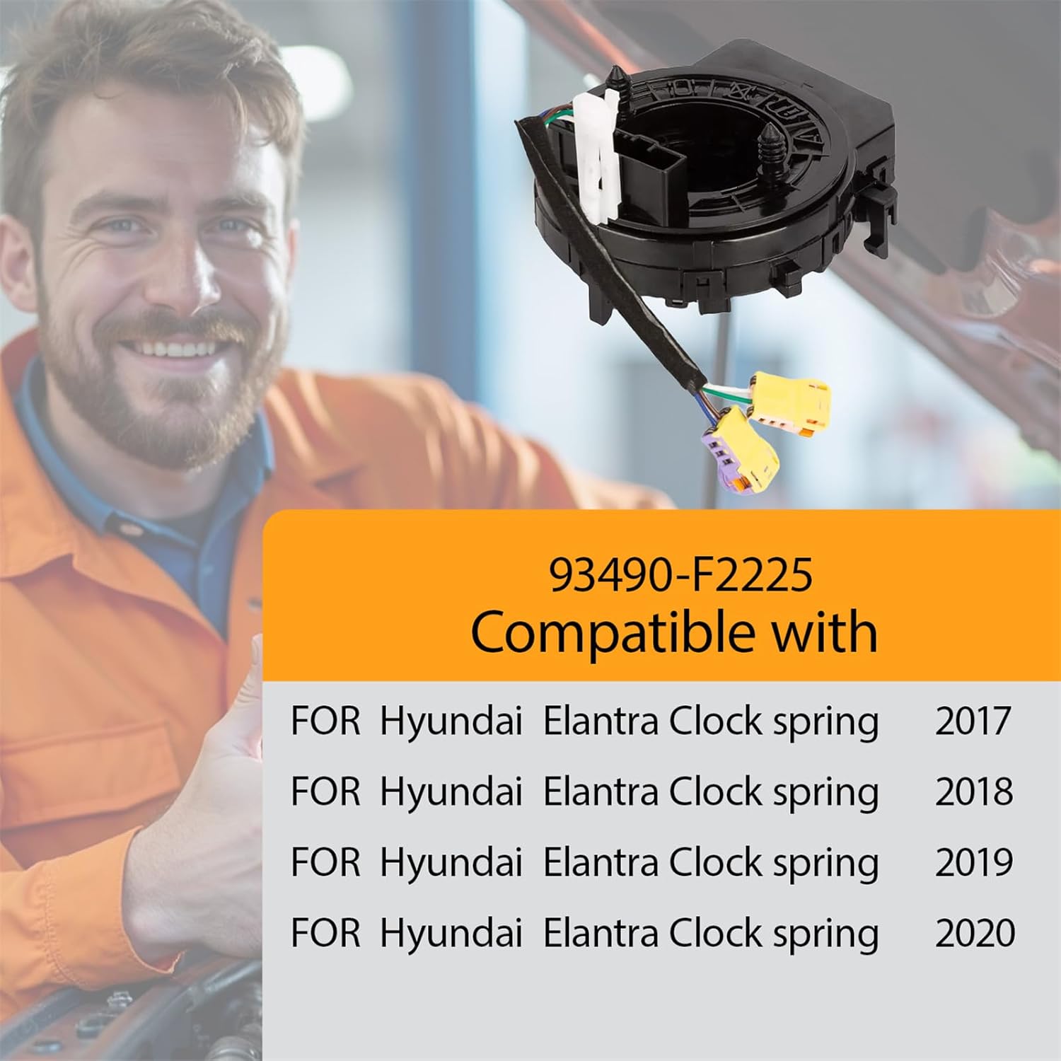 Replacement Wiring Harnesses Clcok-Spring for Hyundai Elantra 2017 2018 2019 2020 Part# 93490-F2225