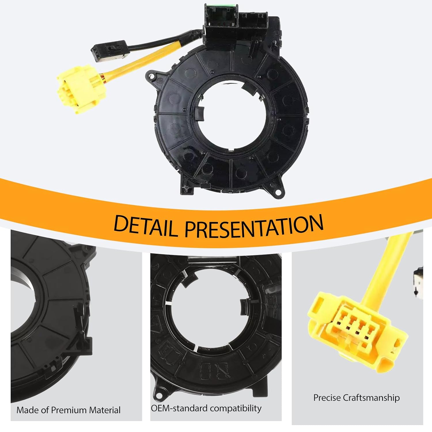 Replacement Wiring Harnesses Clcok-Spring for Mitsubishi Outlander 2005-2013, Lancer 2006-2013, Galant 2004-2012, Eclipse 2006-2012, Endeavor 2004-2011 Fits Part# 8619A018