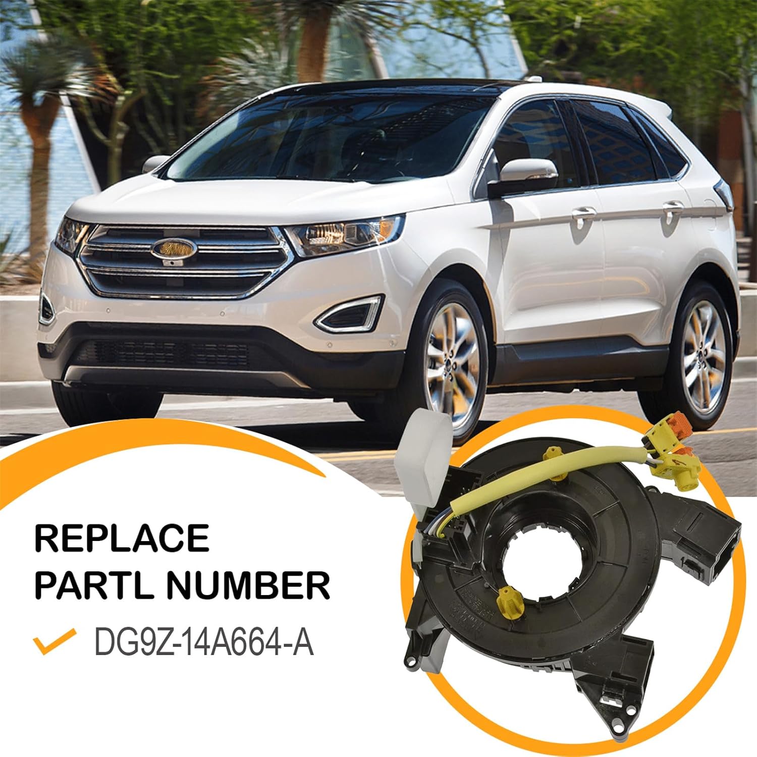 Replacement Wiring Harnesses Clcok-Spring for Ford Edge 2015 2016 2017 2018 2019 2020 2021 2022 2023 2024, fits Ford Fusion 2013-2020, Mustang 2015-2023 Part# DG9Z-14A664-A